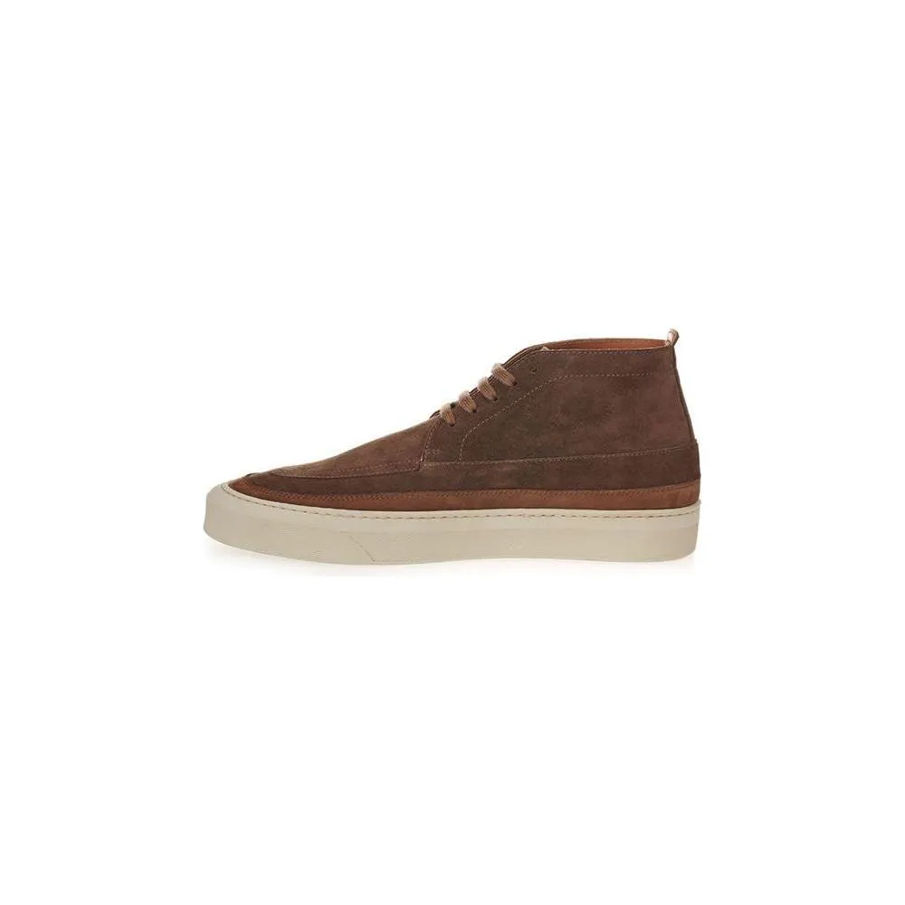 Lardini Elegant Suede Sneakers in Rich Brown