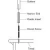 LIH-HOLINSERTW/SCREW — Concealed Fastener for 1/2" Balusters