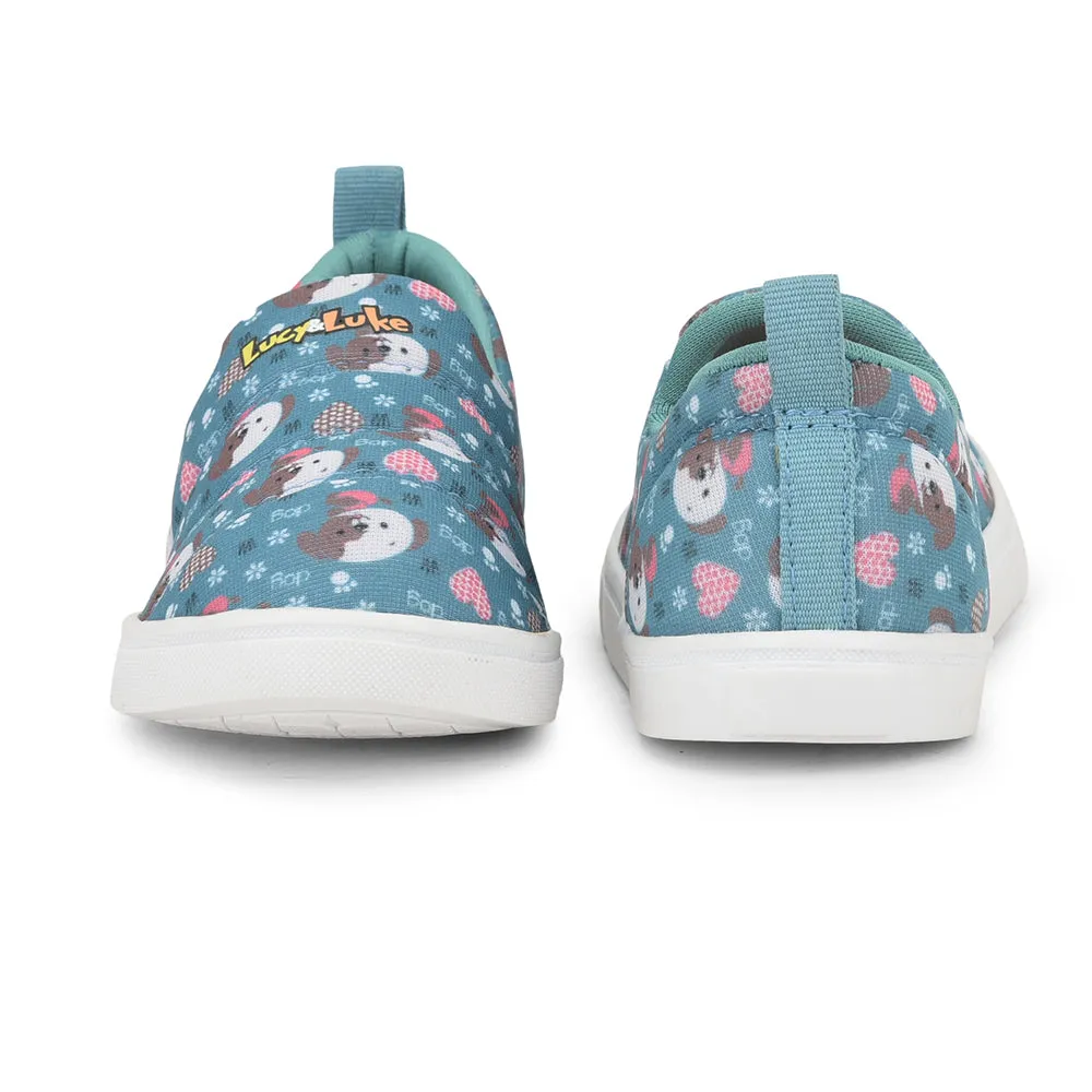 Lucy & Luke (Green) Sports Non Lacing Shoes For Kids MINT-8 By Liberty