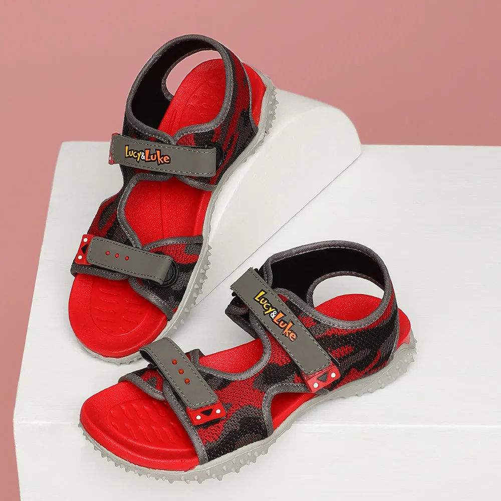 Lucy & Luke (Red) Casual Sandal For Kids RICO-17 By Liberty