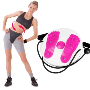 Magnet Massage Board Home Fitness Equipment Twisted Waist Disk With Drawstring, Specification: 28 x 28cm(Red)