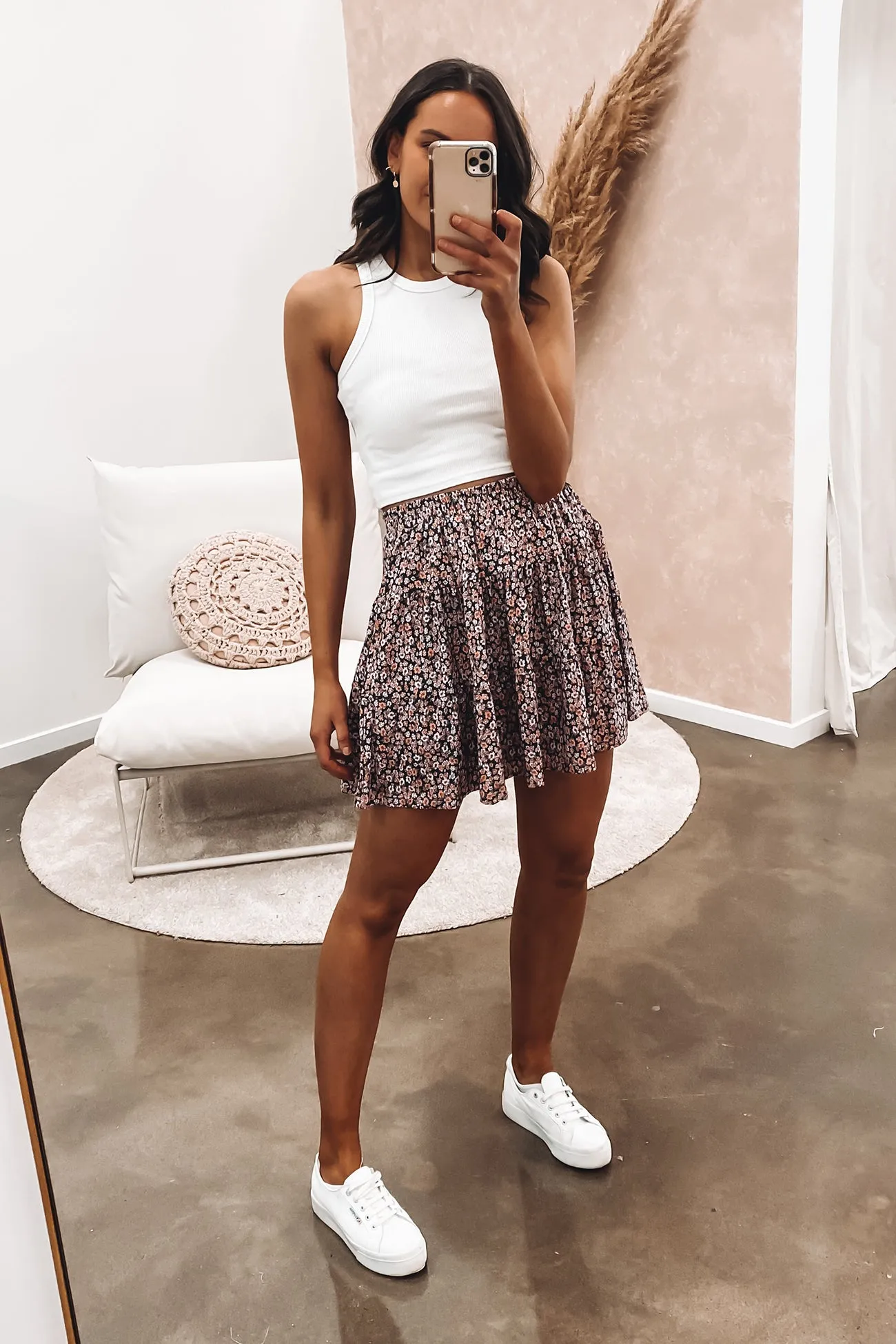 Marnie Jersey Skirt Floral Print