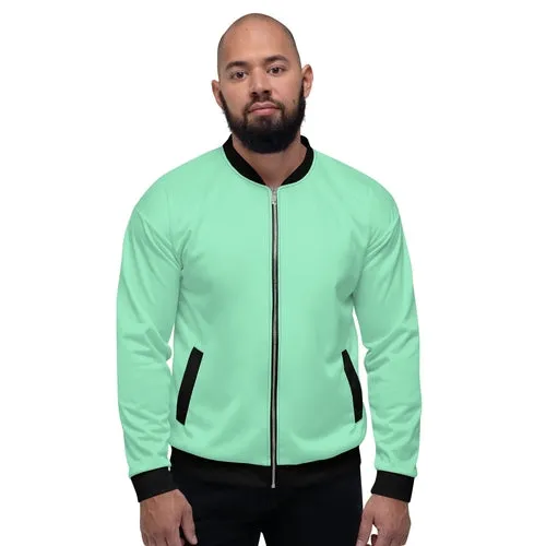 Mens Bomber Jacket, Seafoam Green