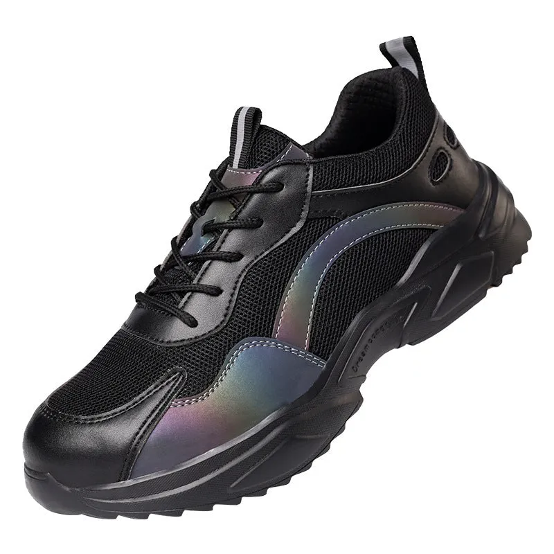 Men's Breathable Reflective  Safety Shoes Sports Running Sneakers