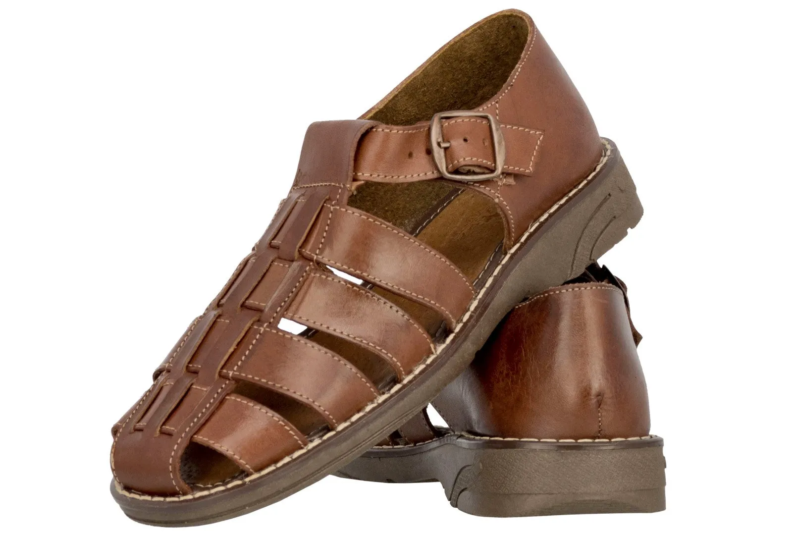 Men's Brown Genuine Original Authentic Huaraches Mexican Sandals Flip Flop