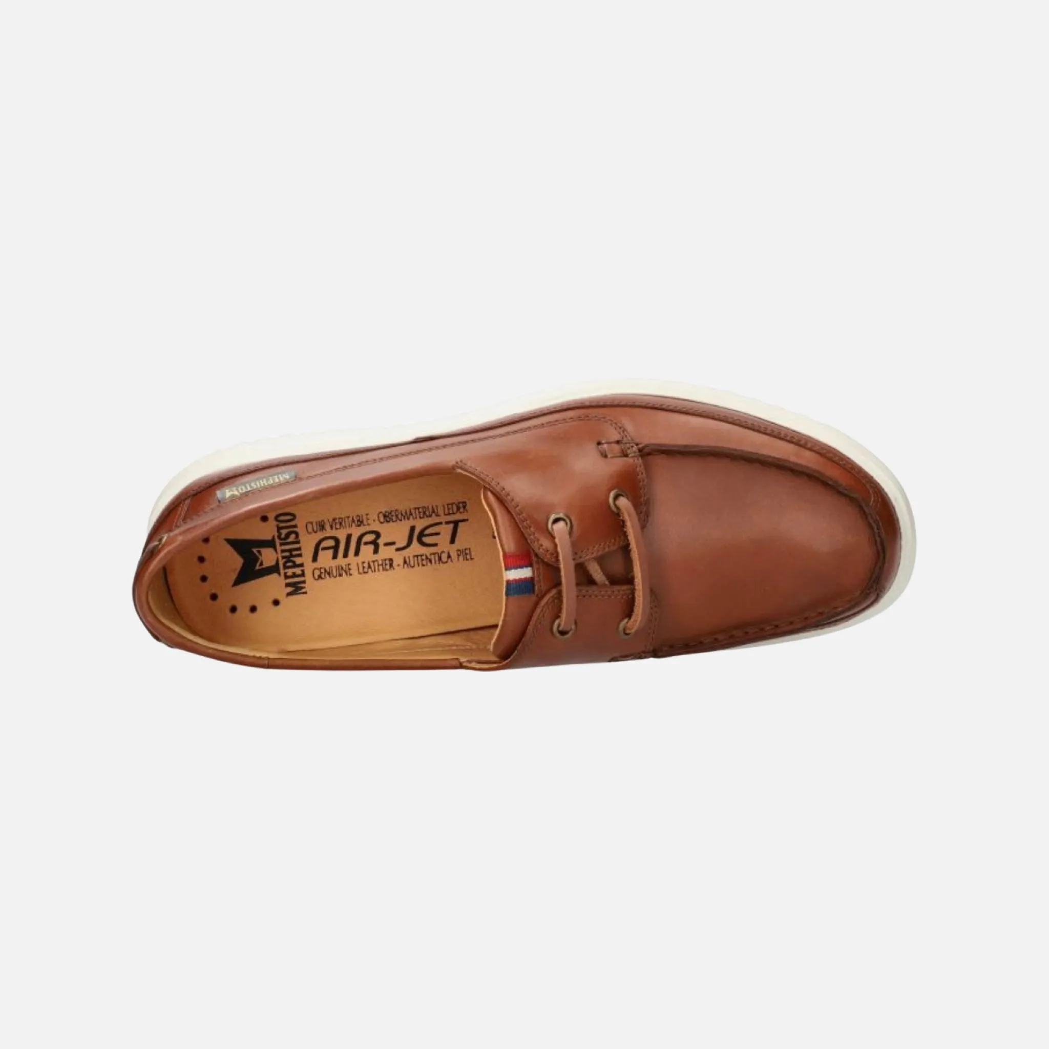 Mens Mephisto Hazelnut Boat Shoe TREVIS