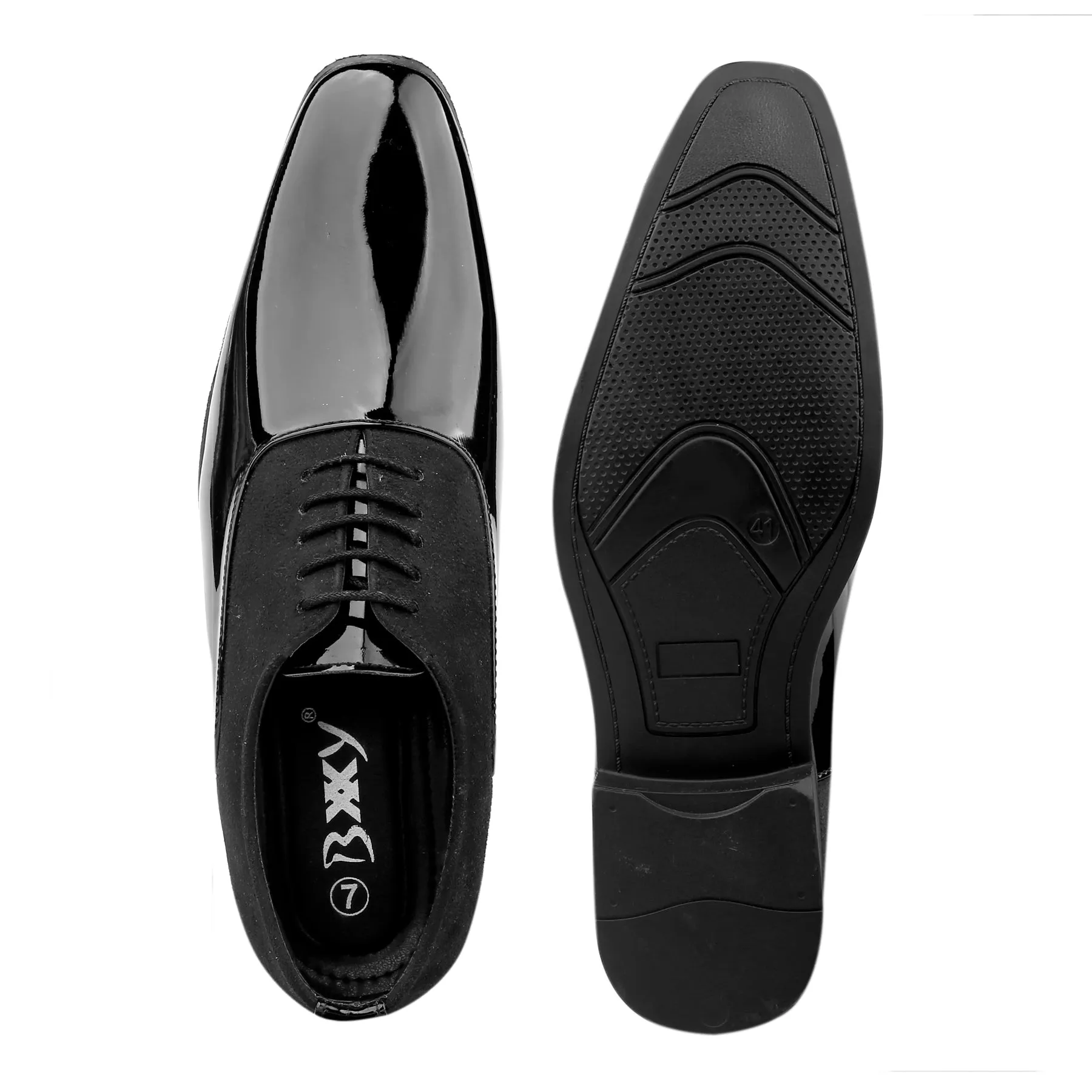 Men's Vegan Leather Lace-up Wedding Wear Shoes