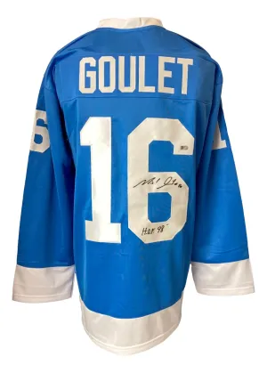 Michel Goulet Quebec Signed Light Blue Hockey Jersey HOF 98 Sports Integrity