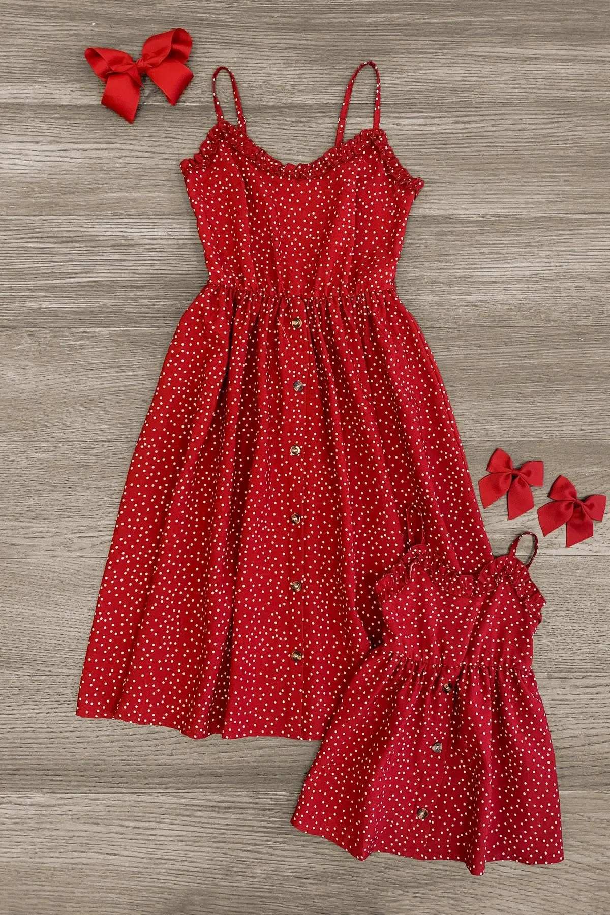 Mom & Me - Red Polka Dot Dress