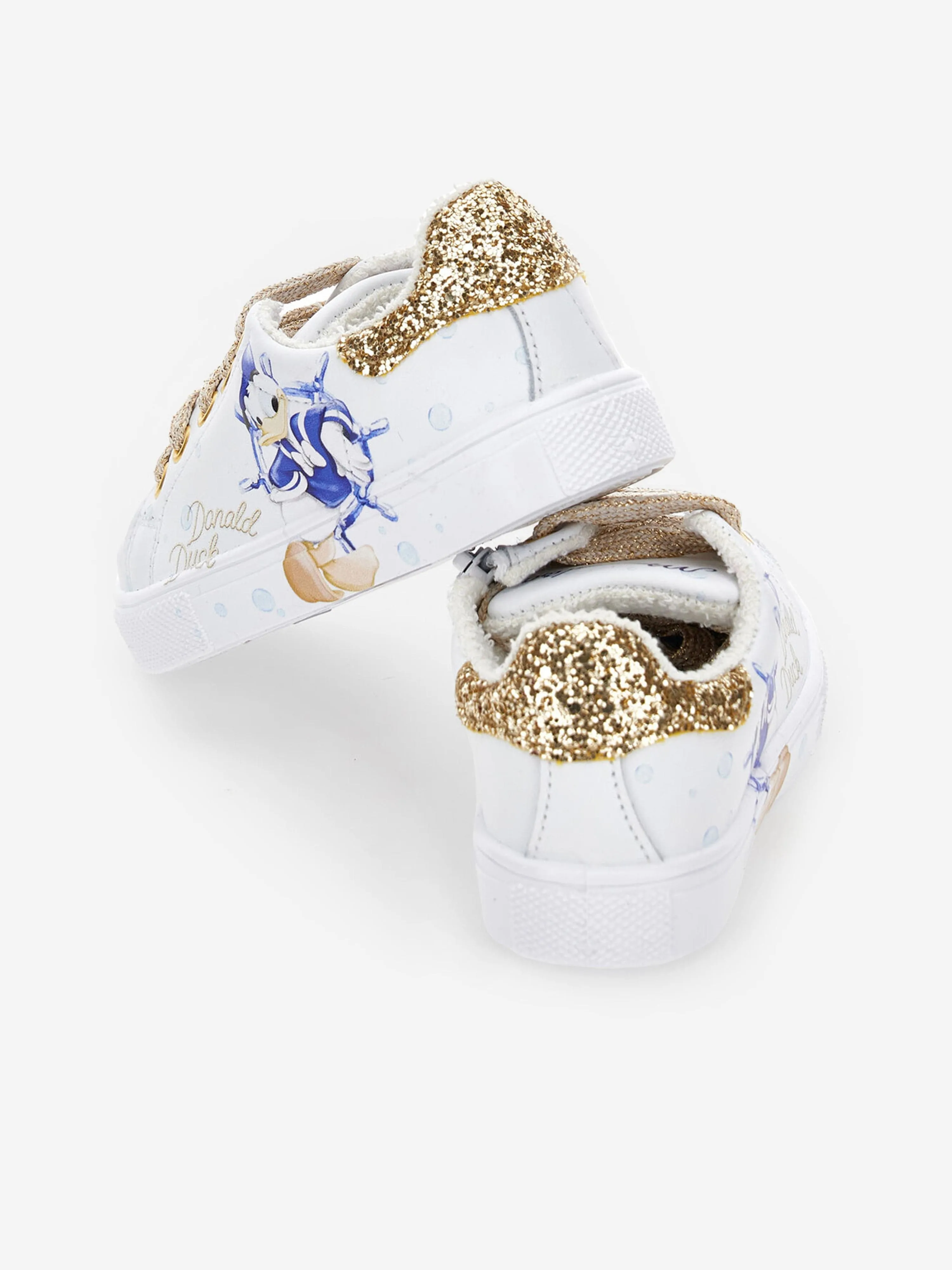 Monnalisa Girls Donald Duck Trainers in White