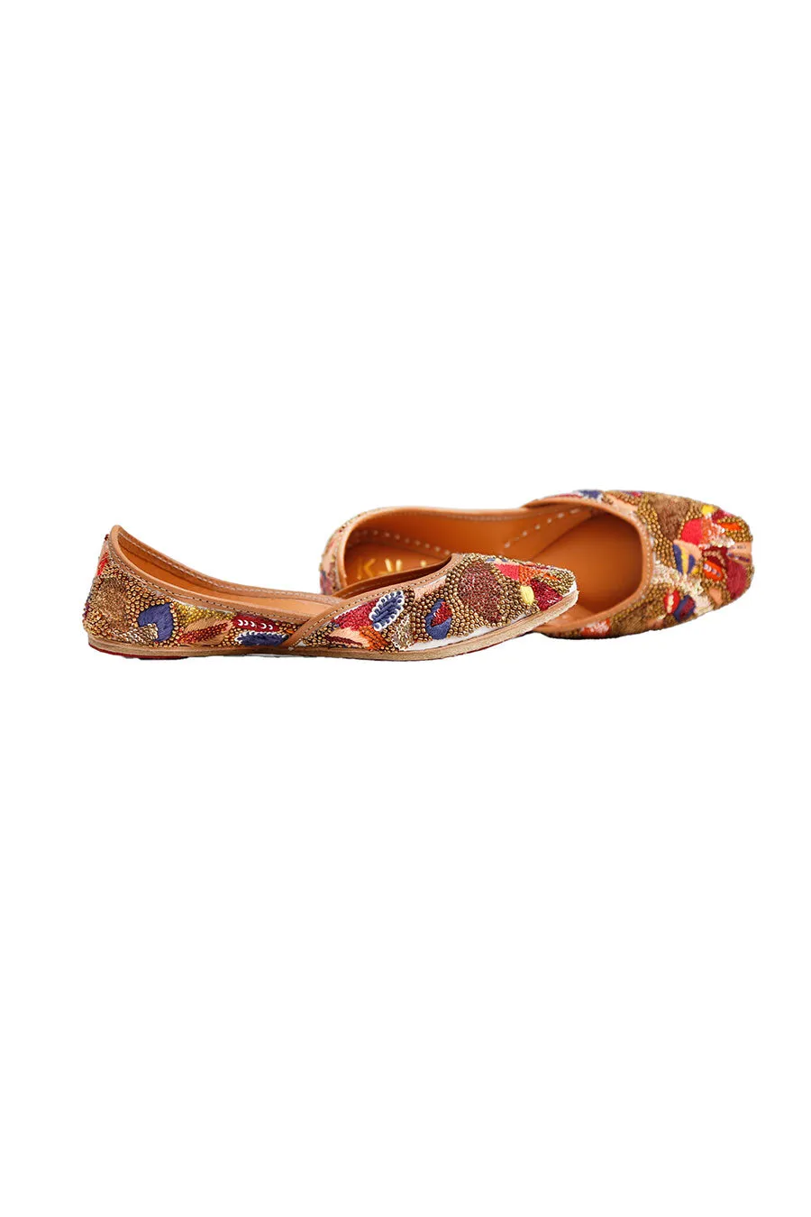 Multicolour Soulful Grace Embroidered Jutti