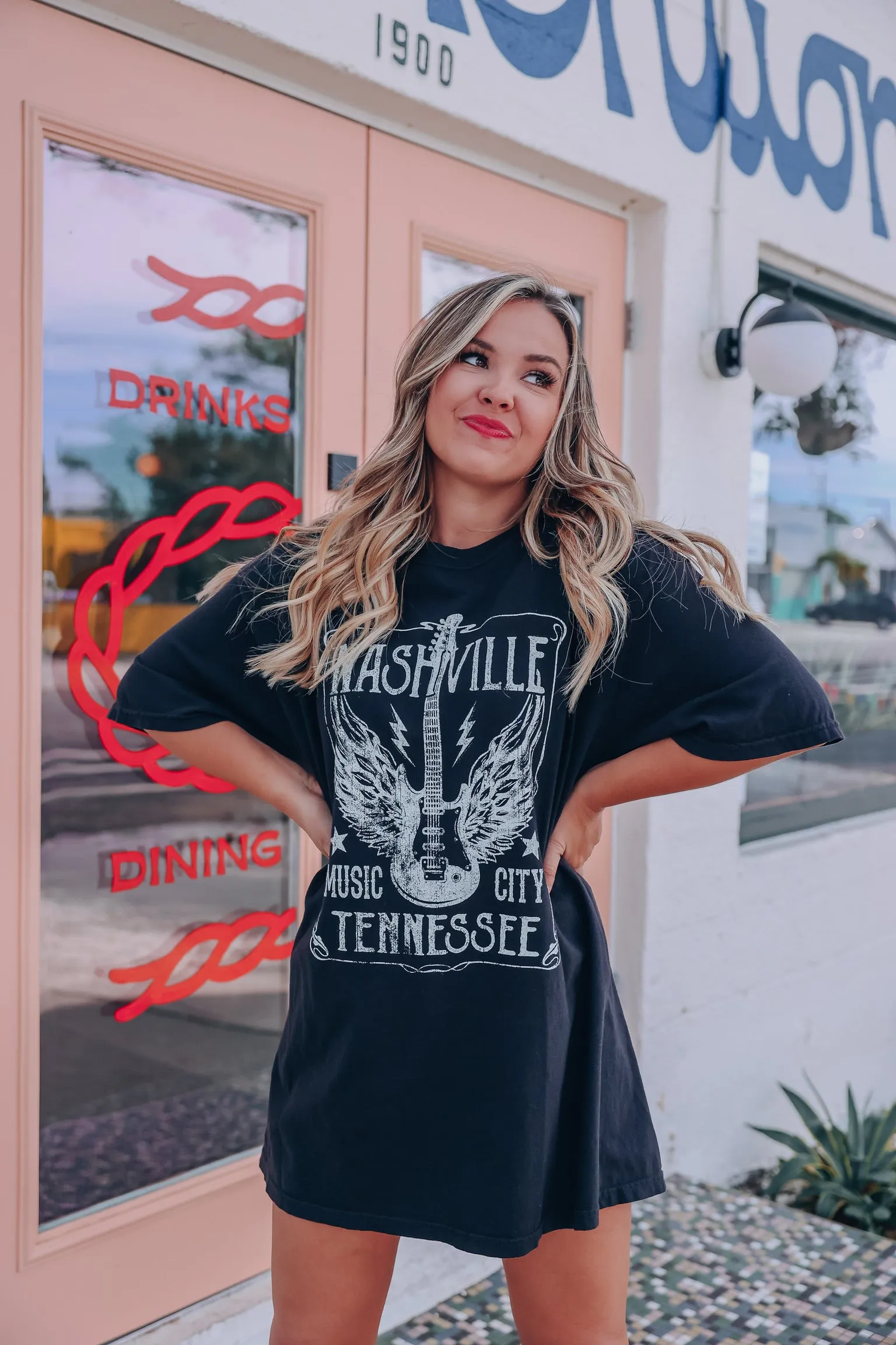 Nashville Music City Graphic Tee - Black