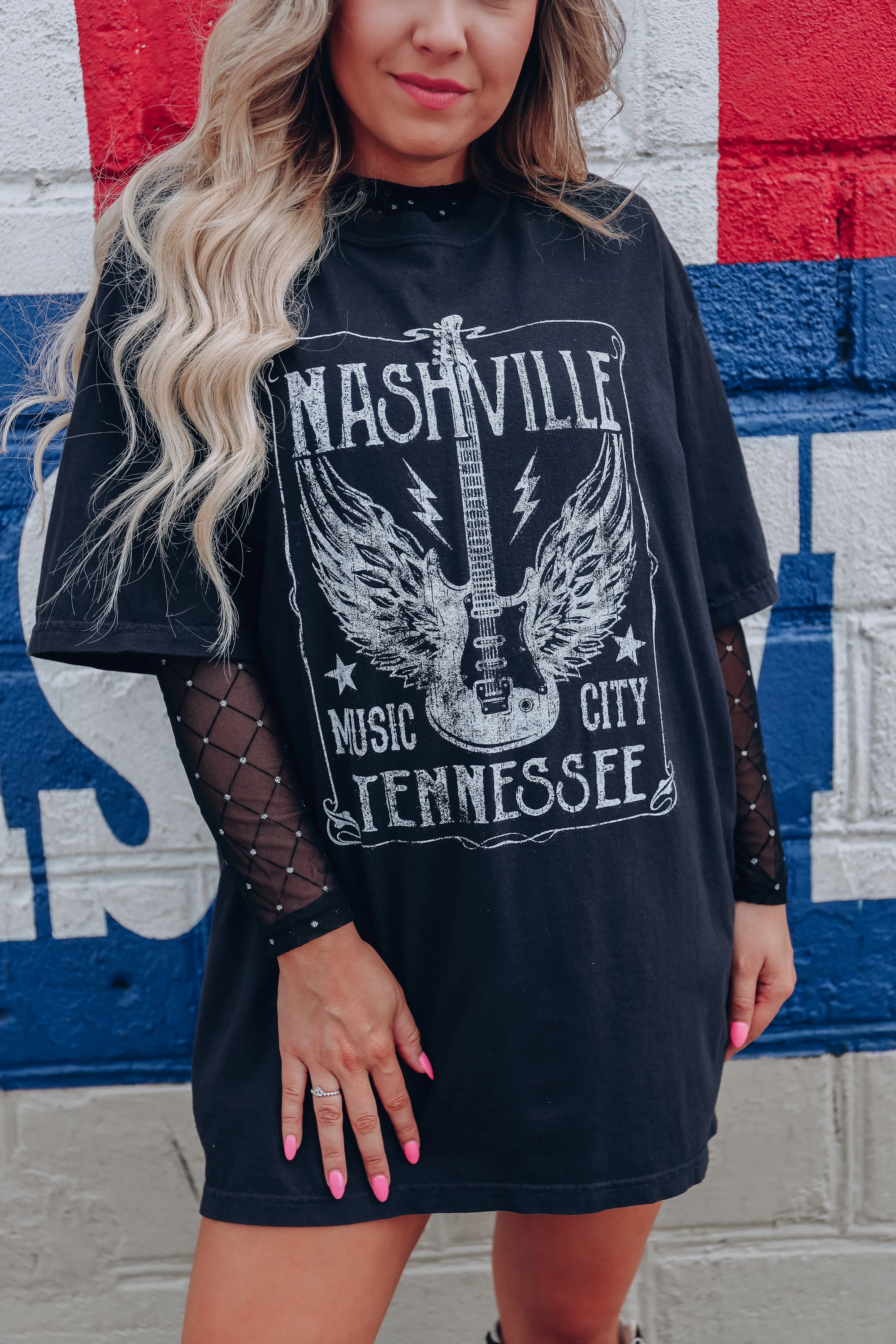 Nashville Music City Graphic Tee - Black