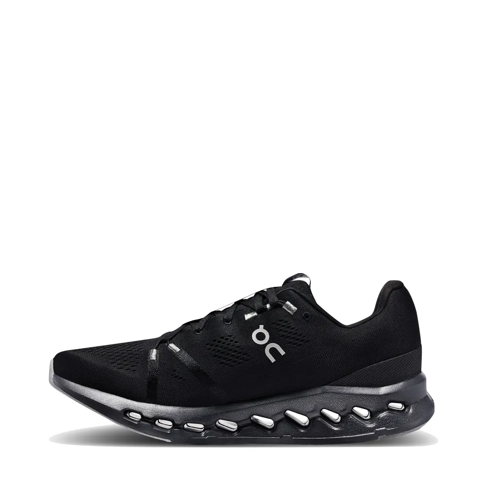 On Men's Cloudsurfer Running Sneaker in All Black