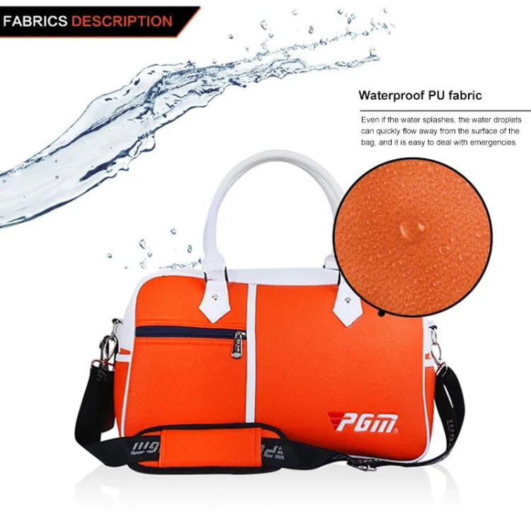 PGM Golf Ultra Light Portable PU Ball Bag Large Capacity Clothes Bag(Orange)