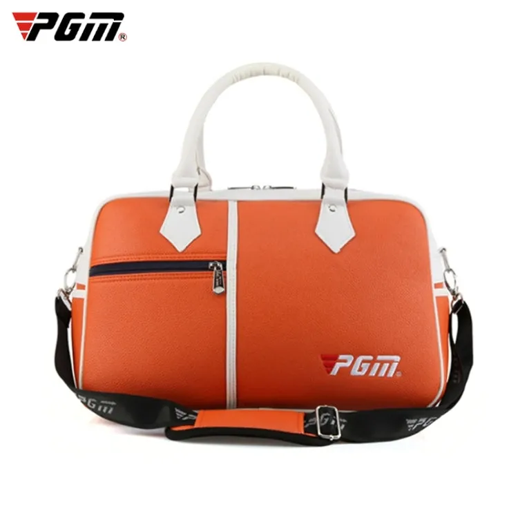 PGM Golf Ultra Light Portable PU Ball Bag Large Capacity Clothes Bag(Orange)