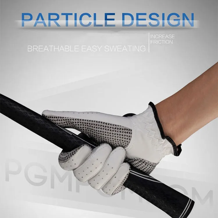 PGM Right Hand Sheepskin Anti-slip Particle Golf Men Gloves, Size: 25#