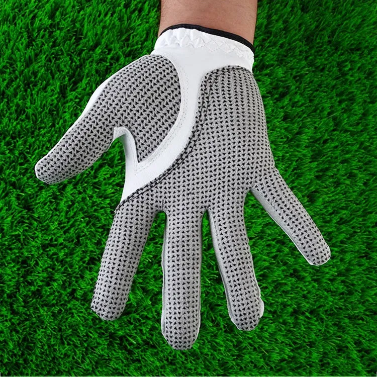 PGM Right Hand Sheepskin Anti-slip Particle Golf Men Gloves, Size: 25#