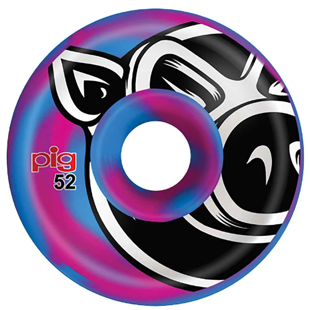 PIG WHEELS PIGHEAD SWIRL PINK/BLUE CONICAL 101A (52MM)