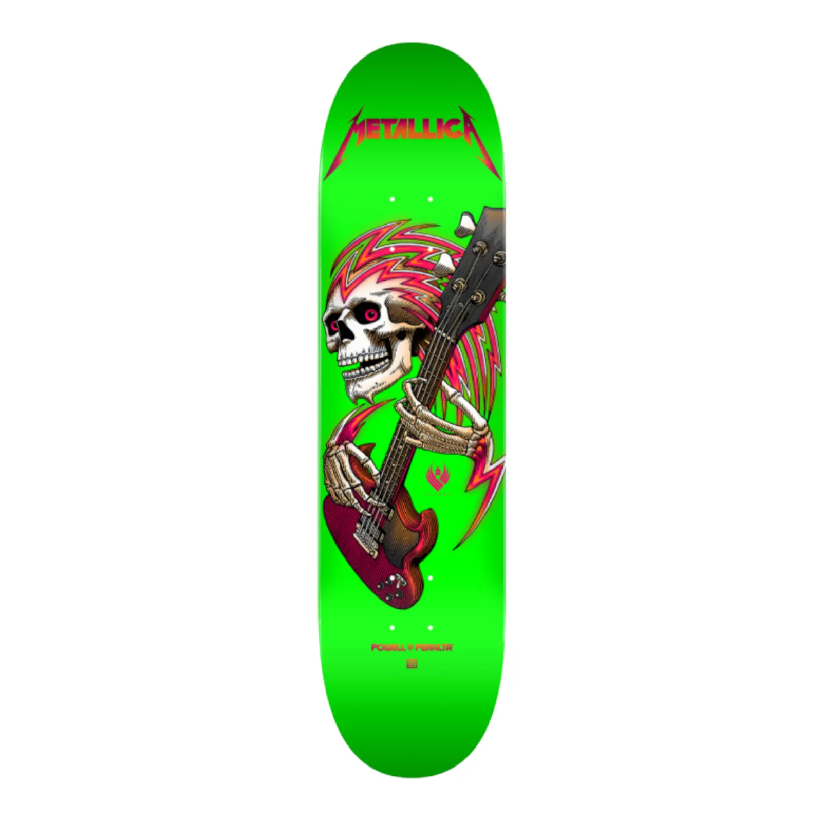 Powell Peralta Flight® Metallica Collab Skateboar Deck Lime Green - 9.0”