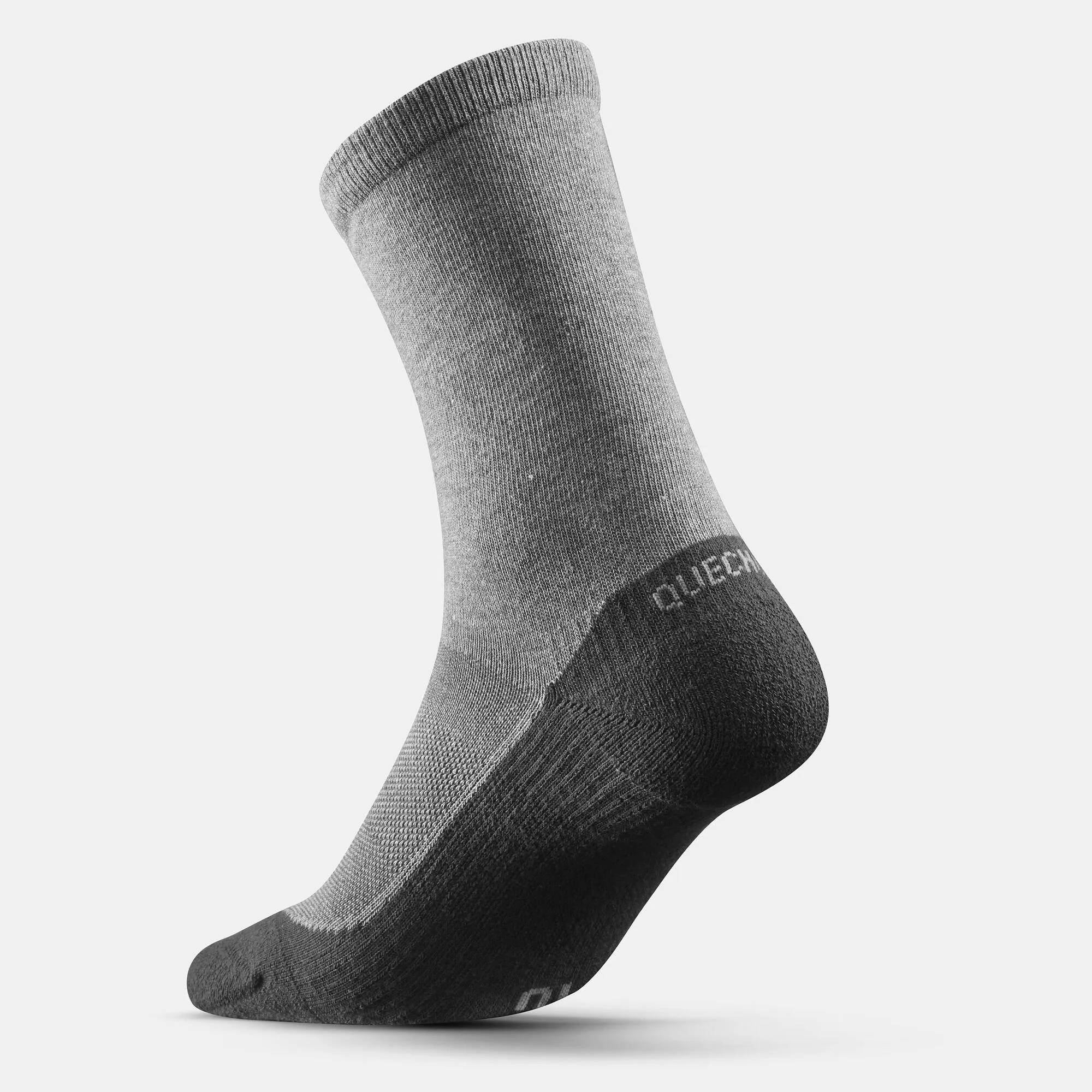 Quechua Sock Hike 50 High - Pack of 2 pairs - Grey