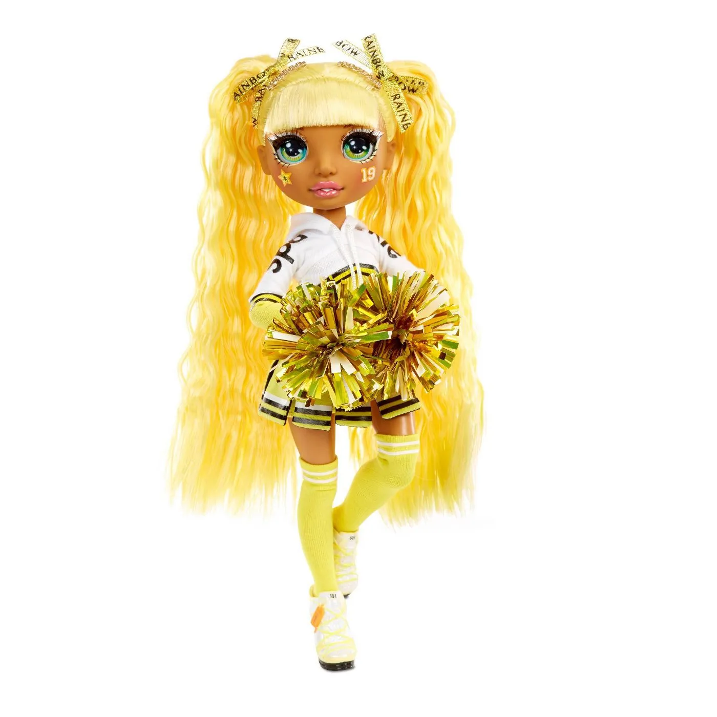 Rainbow High Cheer Sunny Madison - Yellow Fashion Doll with Cheerleader Outfit and Doll Accessories