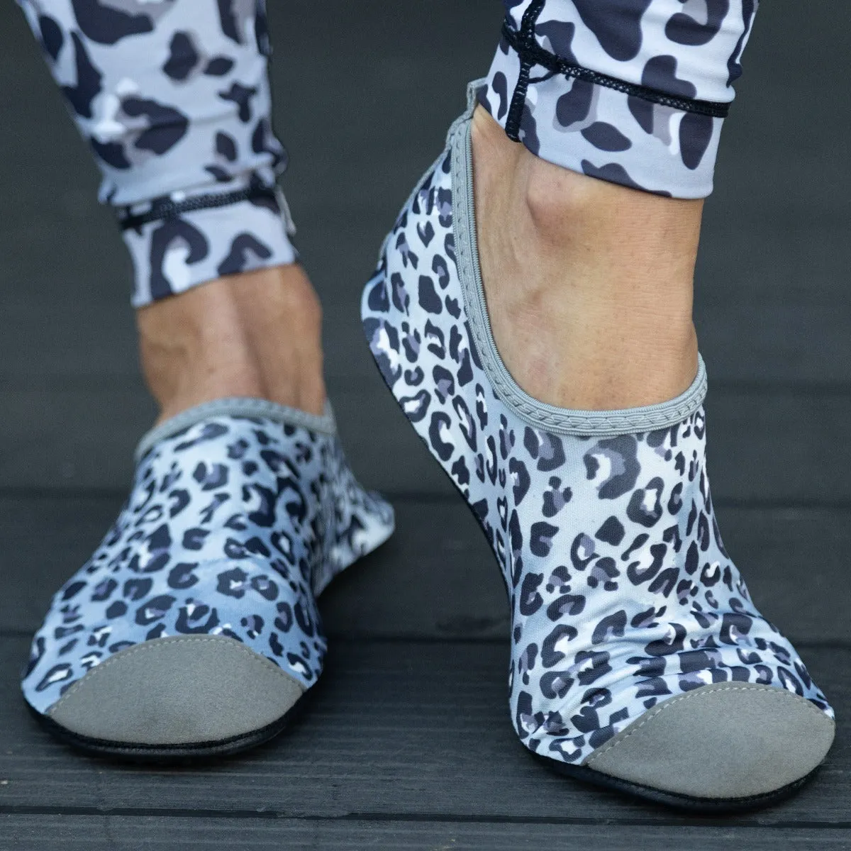 Rebounding Shoes - Soles | Grey Leopard