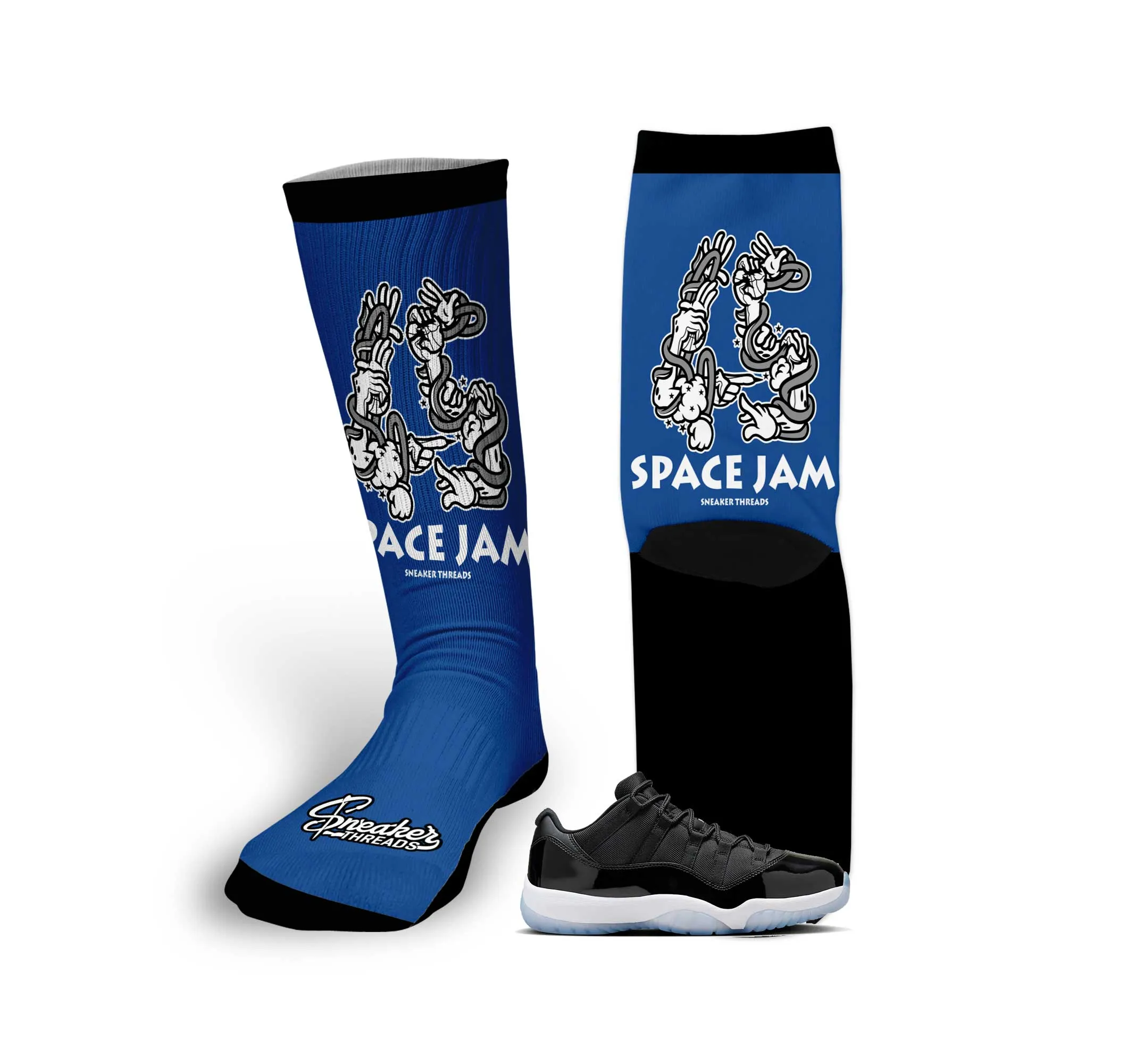 Retro 11 Low Space Jam Hands Socks