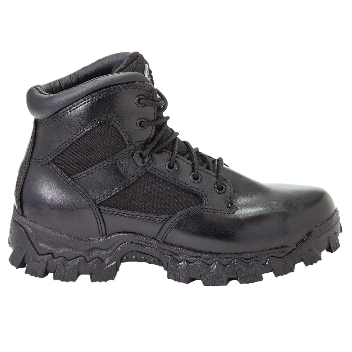 Rocky Womens Black Leather Alpha Force WP Public Service Work Boots