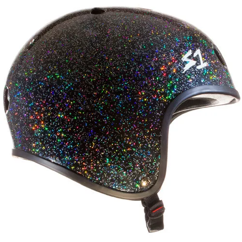 S1 Retro Helmet Black Gloss Glitter