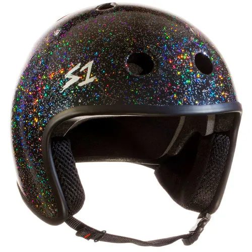 S1 Retro Helmet Black Gloss Glitter