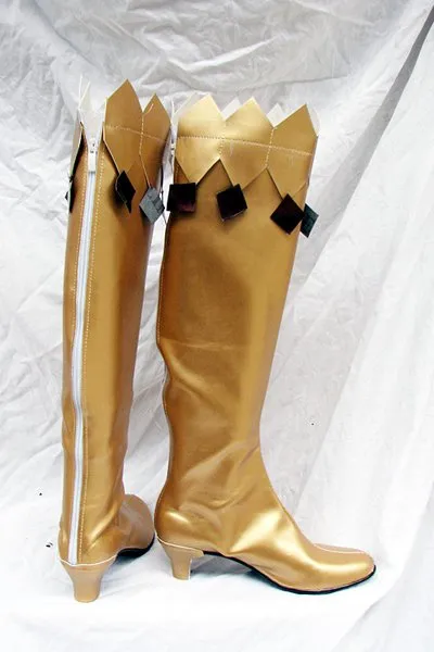 Sailor Moon Cosplay Boots Shoes Golden yellow