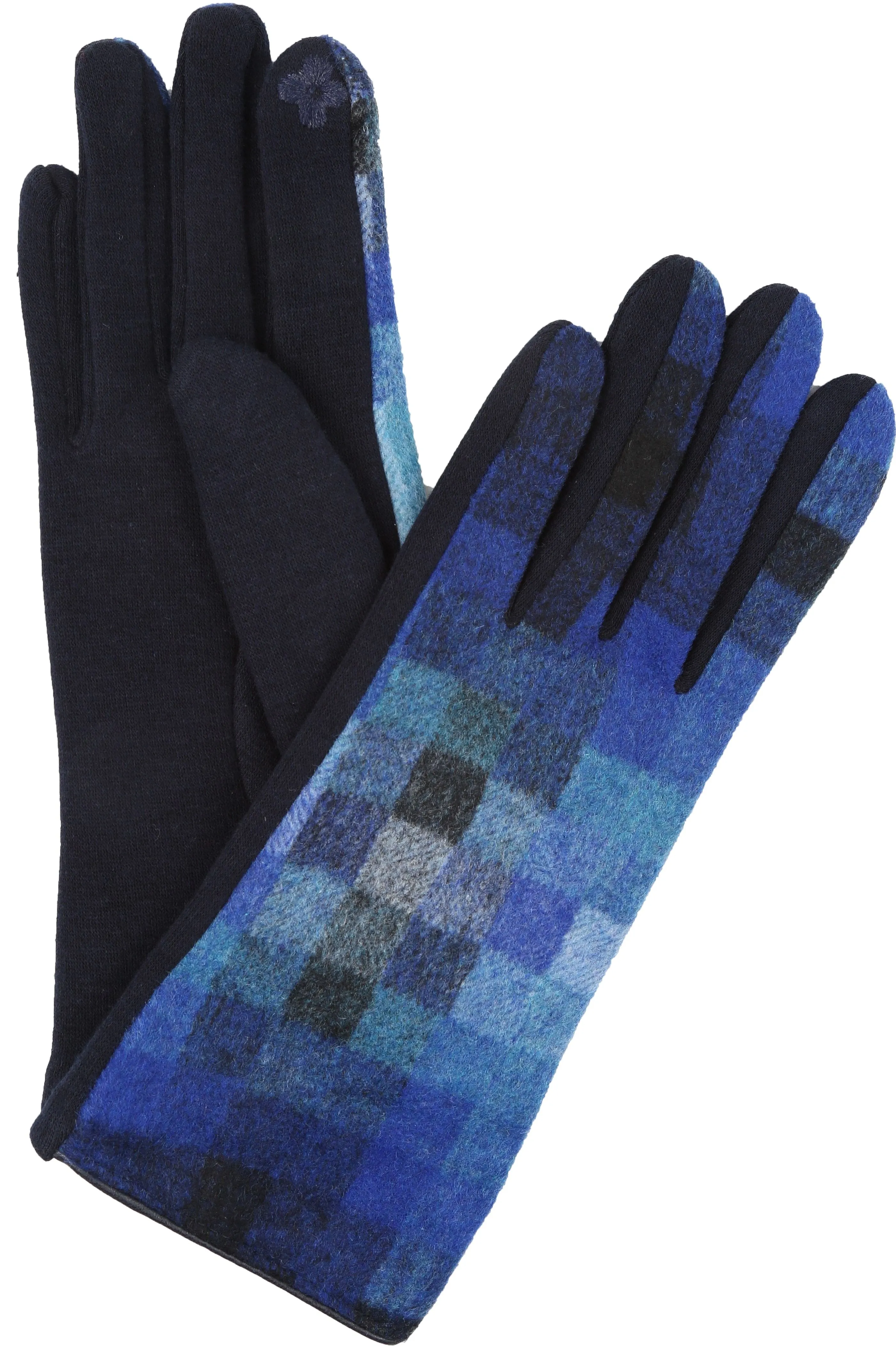 Sakkas Kade Pixel Ombre Multi Colored Patterned Warm Touch Screen Winter Gloves