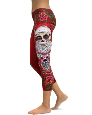 Santa & Rudolph Sugar Skull Capris