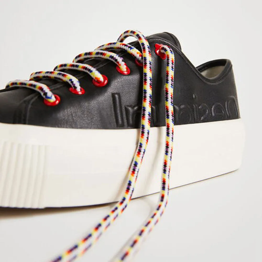 Scarpe Donna DESIGUAL Sneakers con Platform colore Nero e Lacci Multicolor