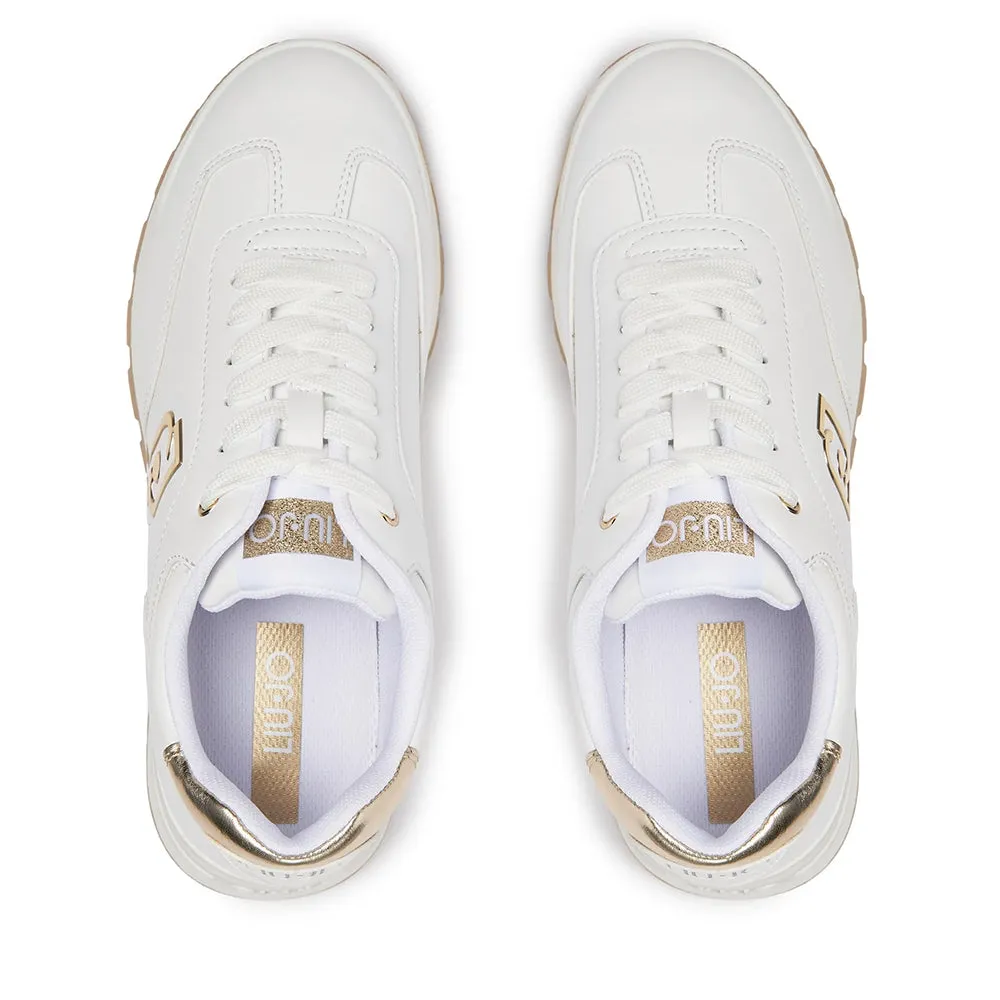 Scarpe Donna LIU JO Sneakers Platform Amazing 28 White e Light Gold