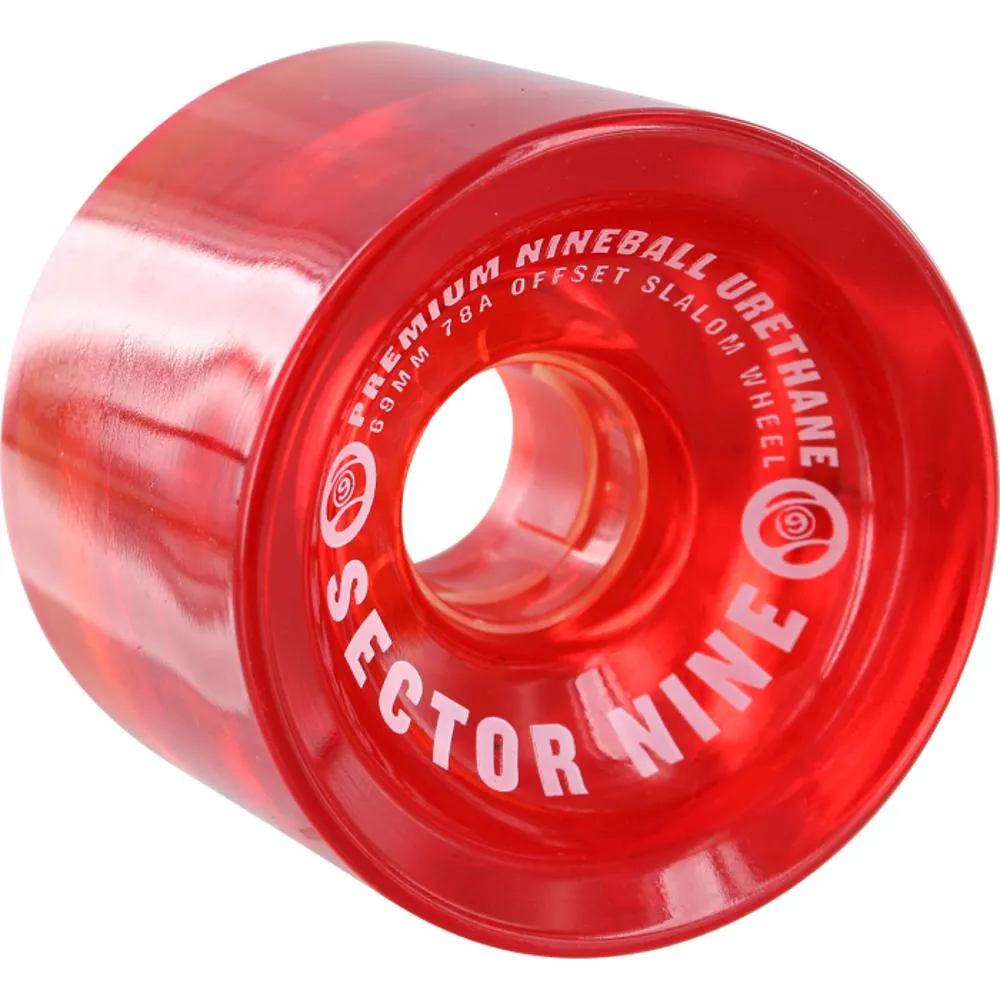 Sector 9 Nineballs 69mm 78A Slalom Red Skateboard Wheels