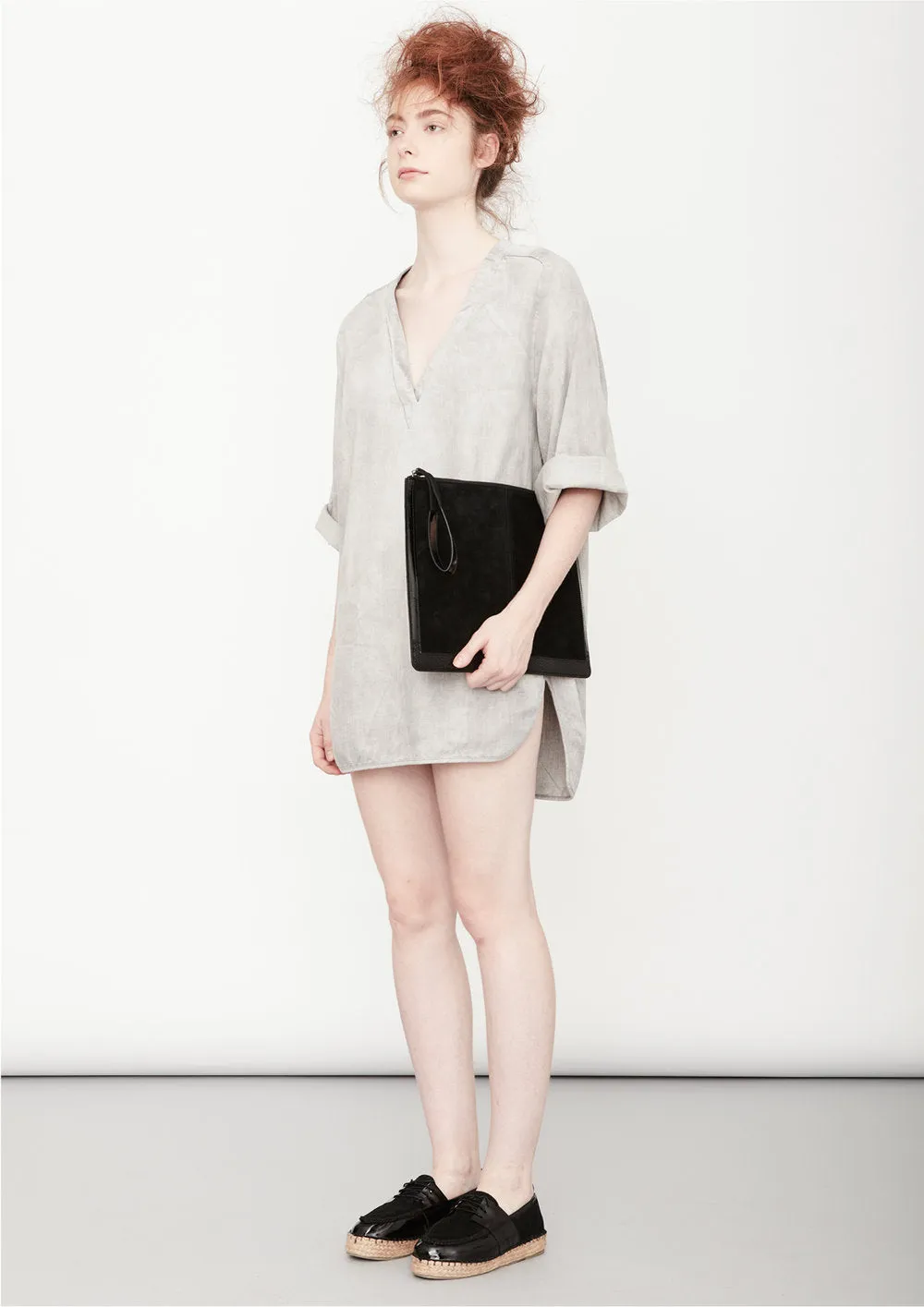 SHIRT/DRESS - DENIM light grey washed