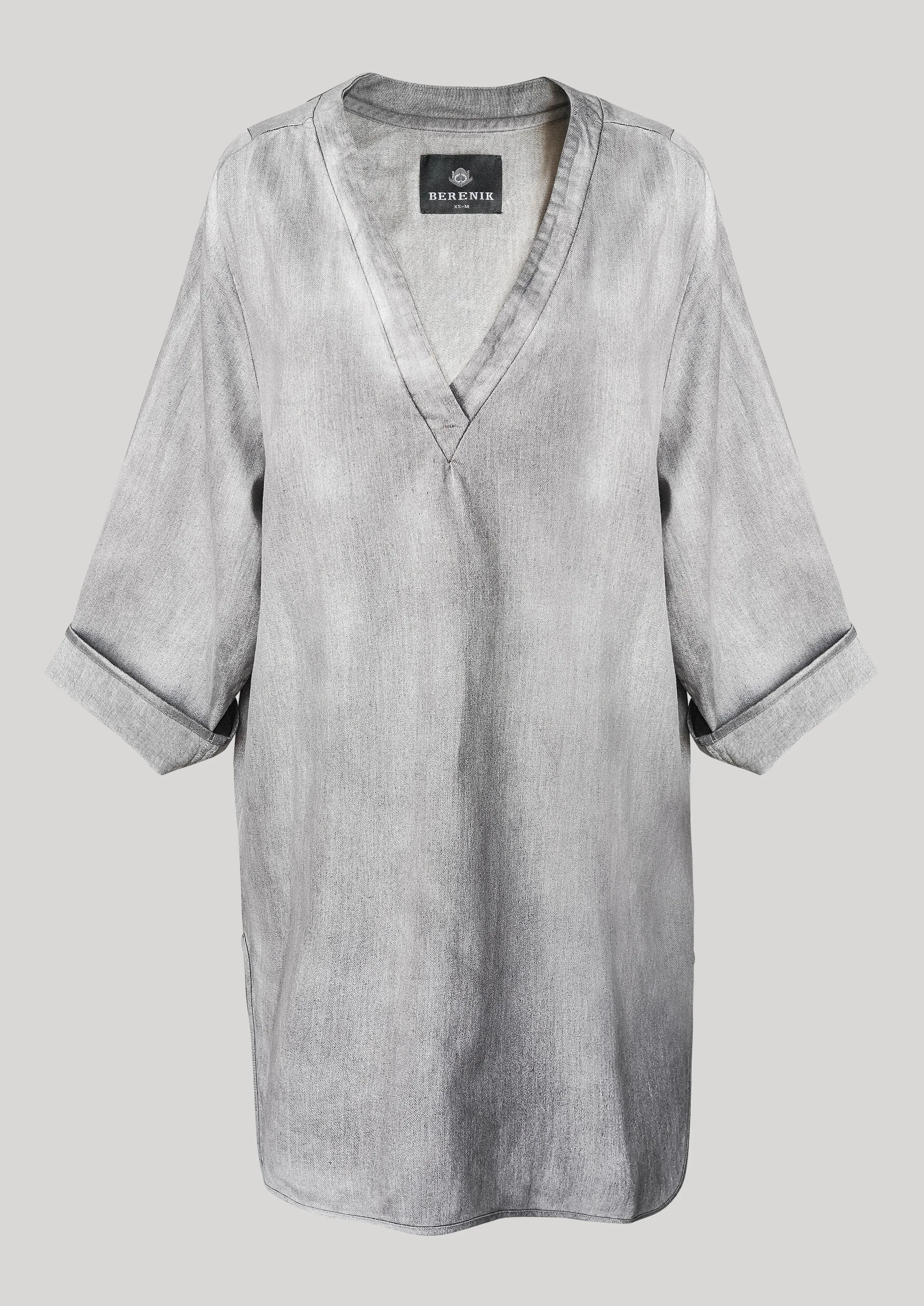 SHIRT/DRESS - DENIM light grey washed