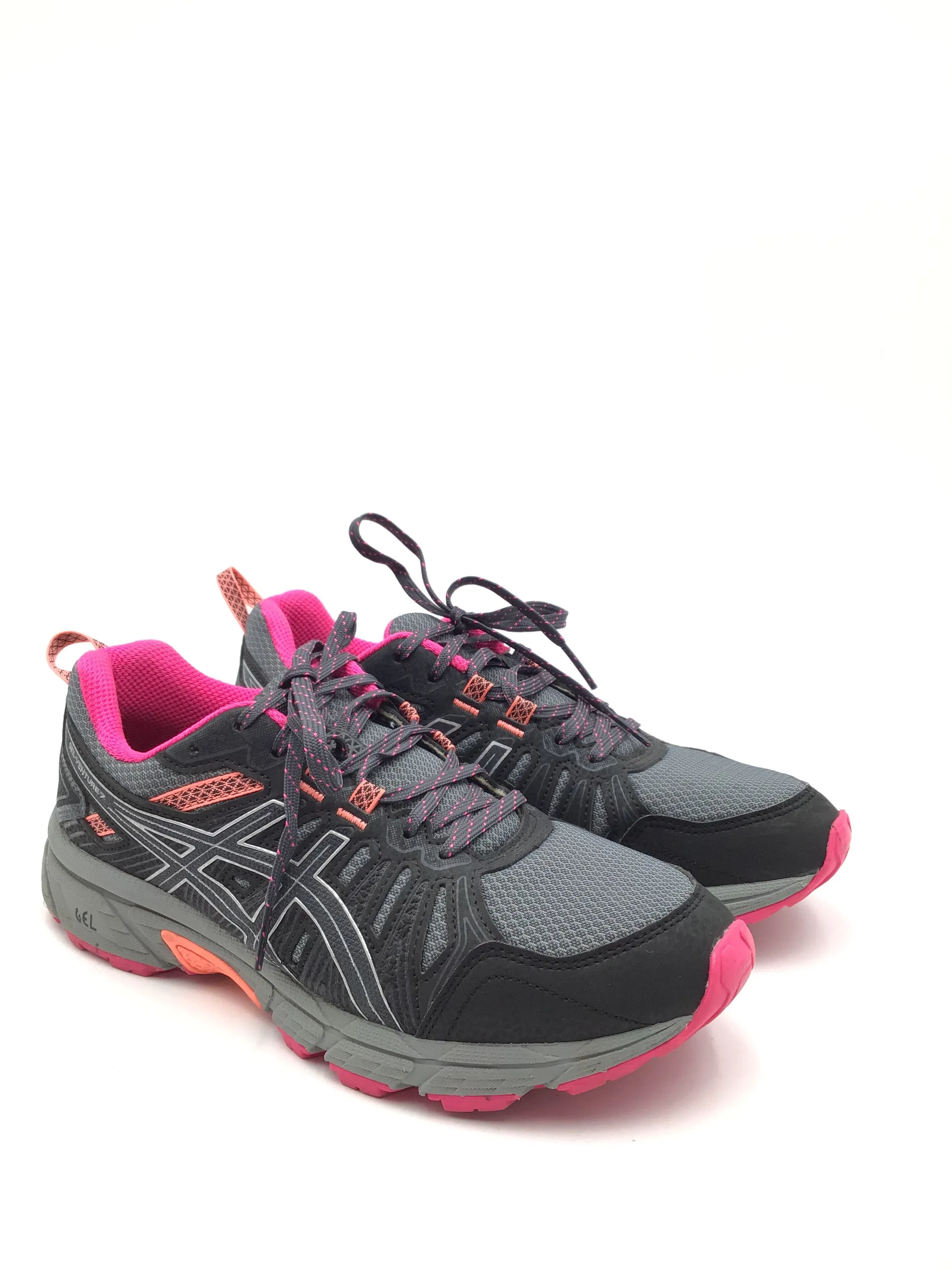 Shoes Athletic By Asics In Grey & Pink, Size: 8