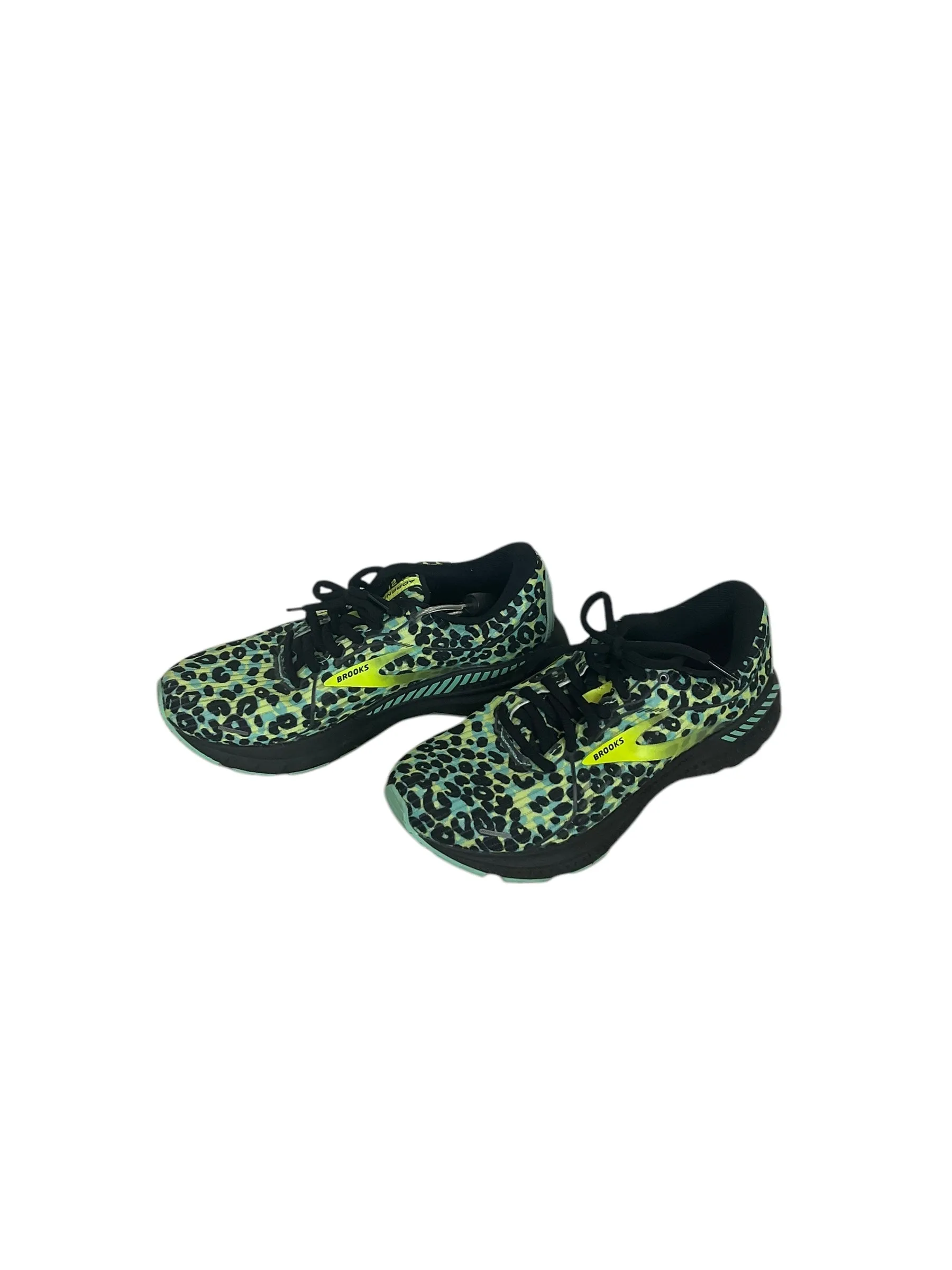 Shoes Athletic By Brooks In Black & Green, Size: 6