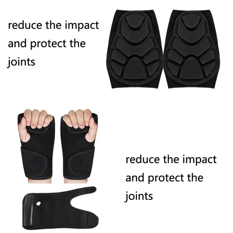 Skating Hip Protector Hockey Pants Ski Sports Protective Gear, Style: Straps Knee Protector(M)