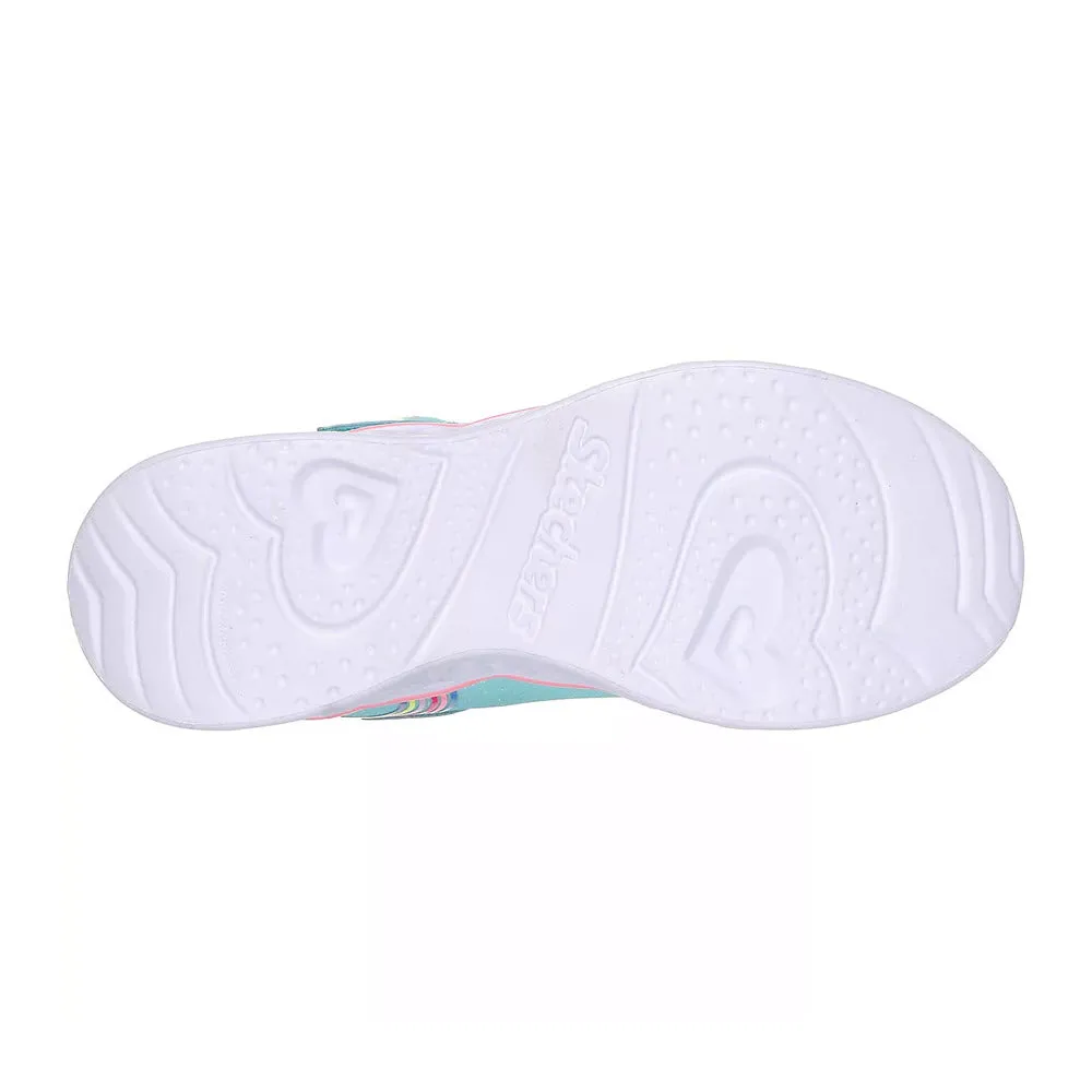 SKECHERS HEART LIGHTS RETRO HEARTS TURQOUISE MULTI - KIDS