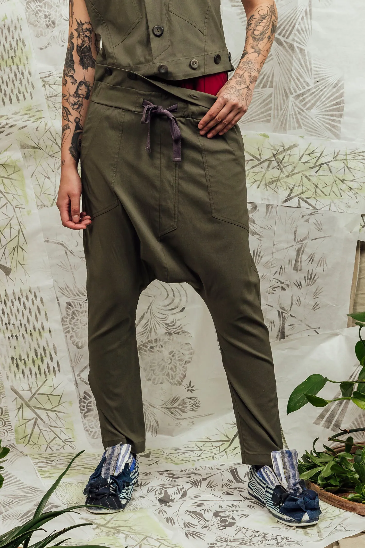 SL24 MAKOTO JUMPSUIT PANT - KHAKI