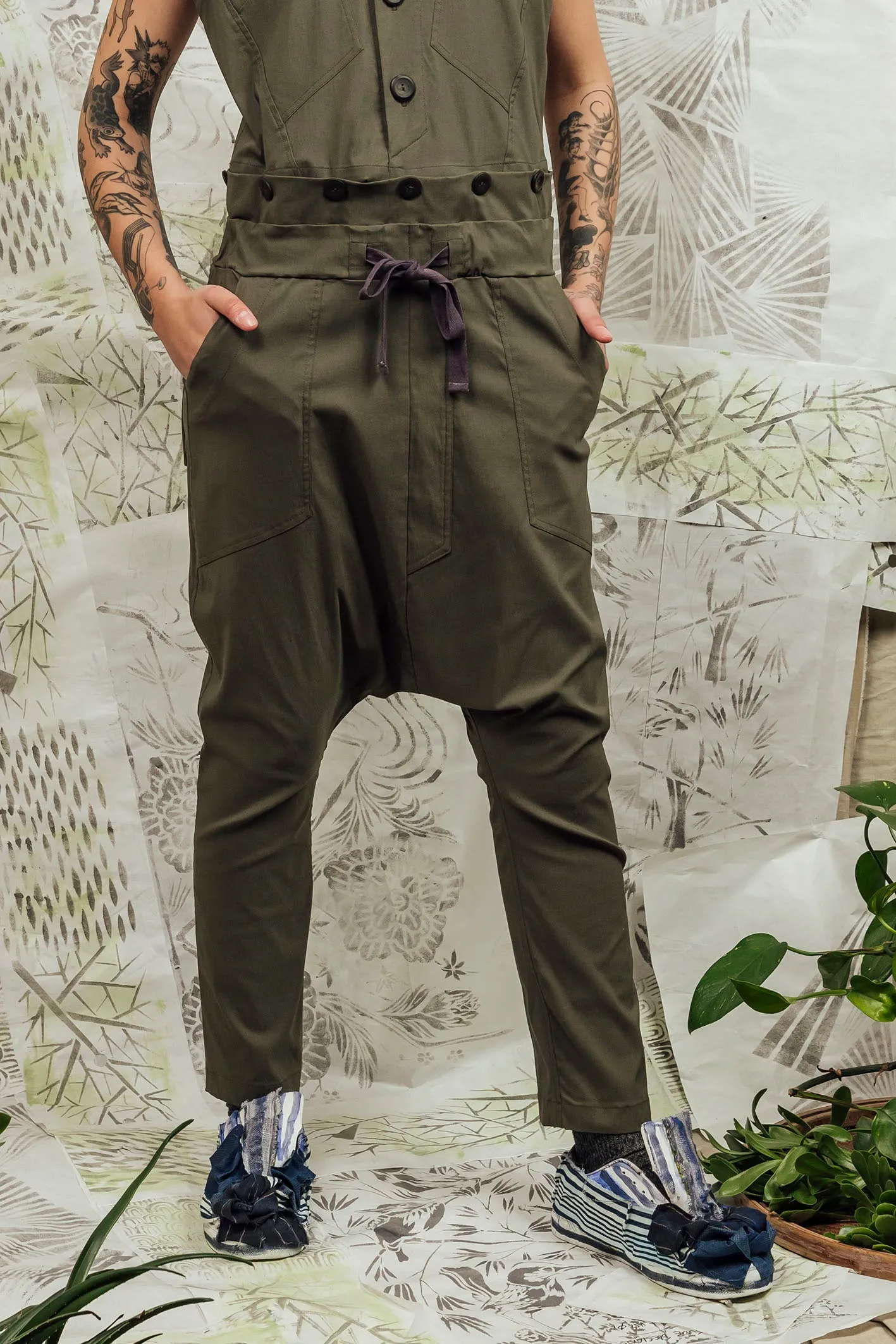 SL24 MAKOTO JUMPSUIT PANT - KHAKI