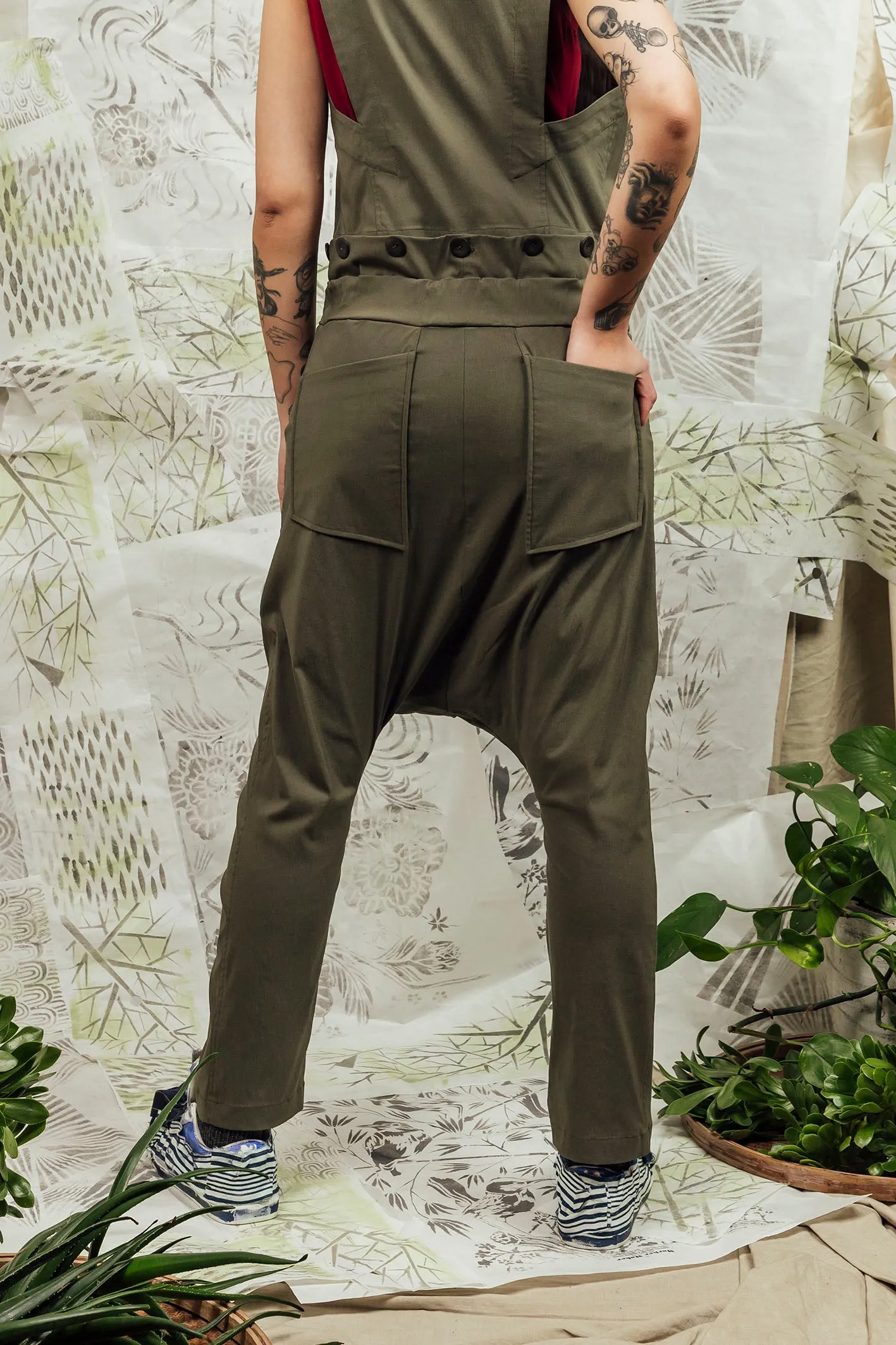 SL24 MAKOTO JUMPSUIT PANT - KHAKI