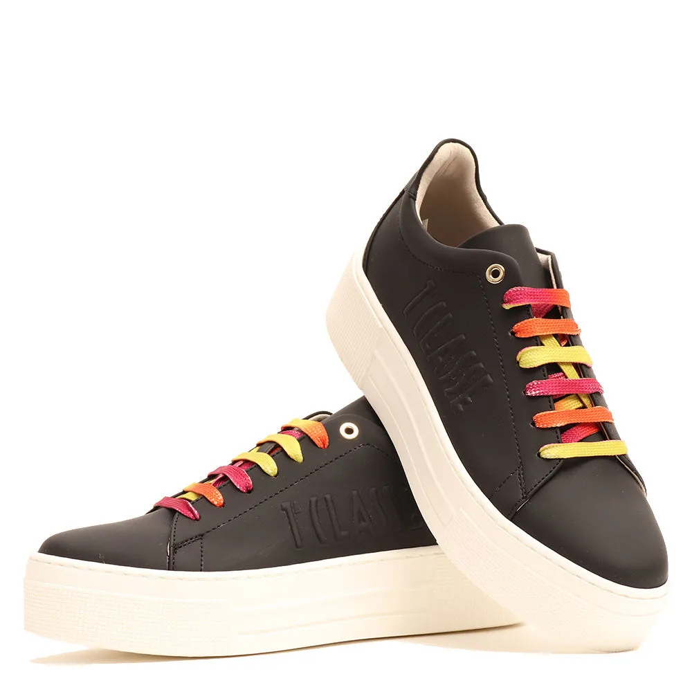 Sneakers Donna 1A Classe Alviero Martini linea Summer Pop in Tessuto Gommato Nero P032