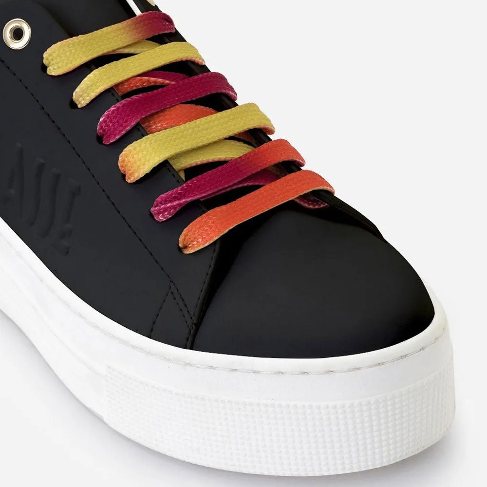 Sneakers Donna 1A Classe Alviero Martini linea Summer Pop in Tessuto Gommato Nero P032