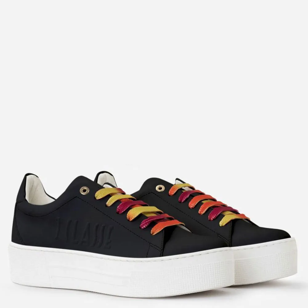 Sneakers Donna 1A Classe Alviero Martini linea Summer Pop in Tessuto Gommato Nero P032