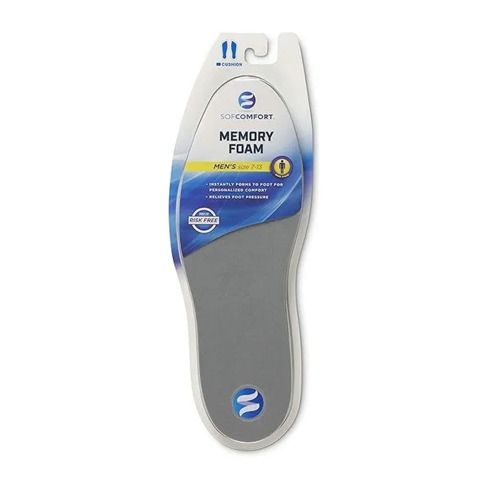 SOF Comfort Memory Foam Insoles Mens